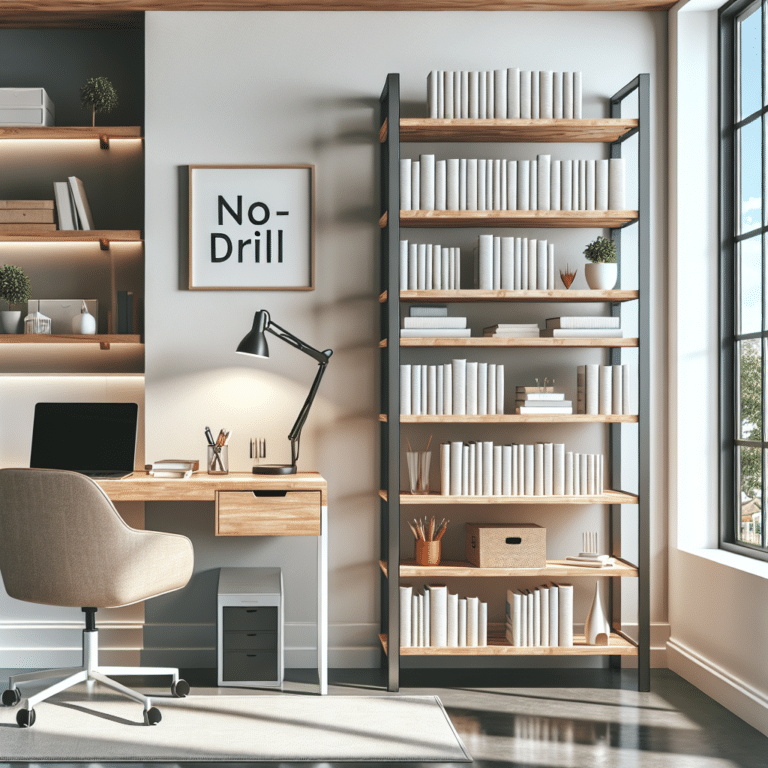 Easy To Install No-Drill Bookcases for Your Home Office