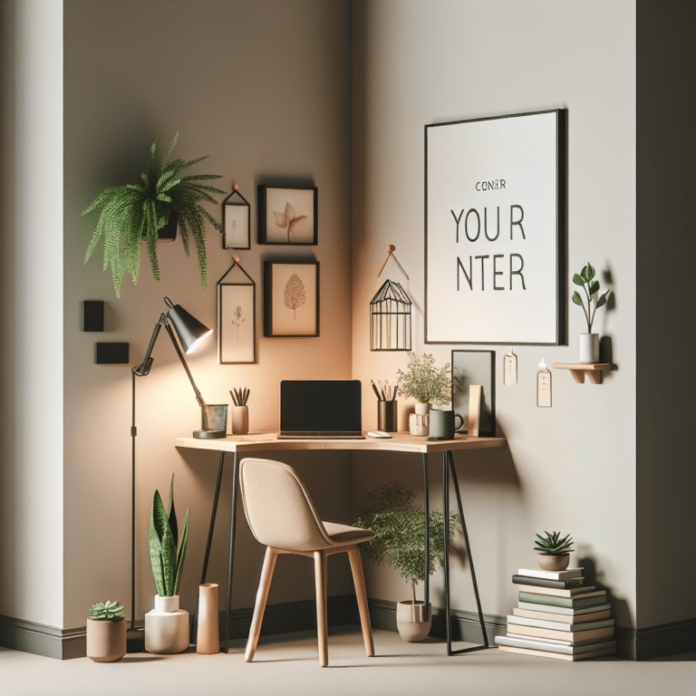 Small Corner Office Setup for Renters