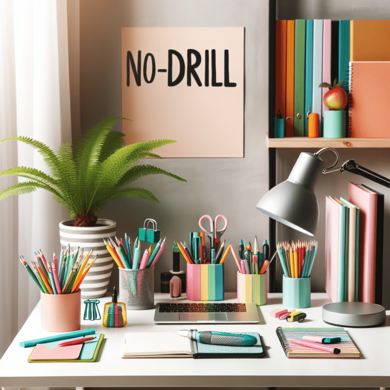 Crafting the Perfect No-Drill Workspace